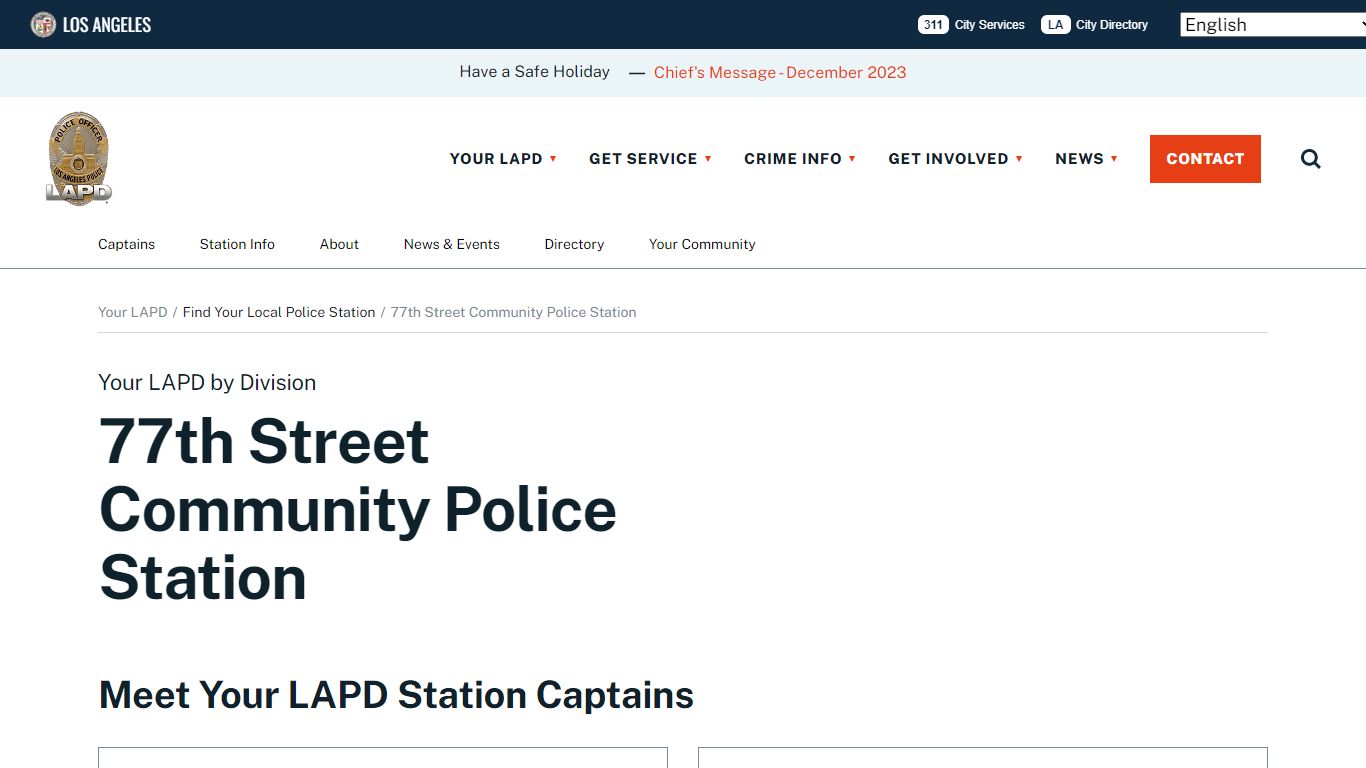 77th Street Community Police Station - LAPD Online